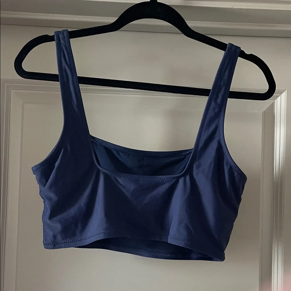 Aerie Navy Scoop Sports Bra Top
